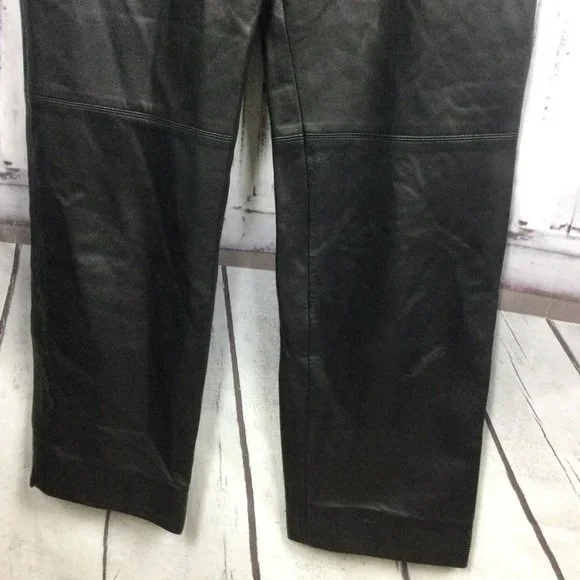 Escada Black Lamb Leather Pants